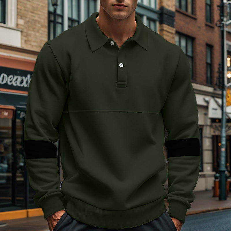 Herren sportlicher Pullover mit modischen Kontraststreifen Stilzeits