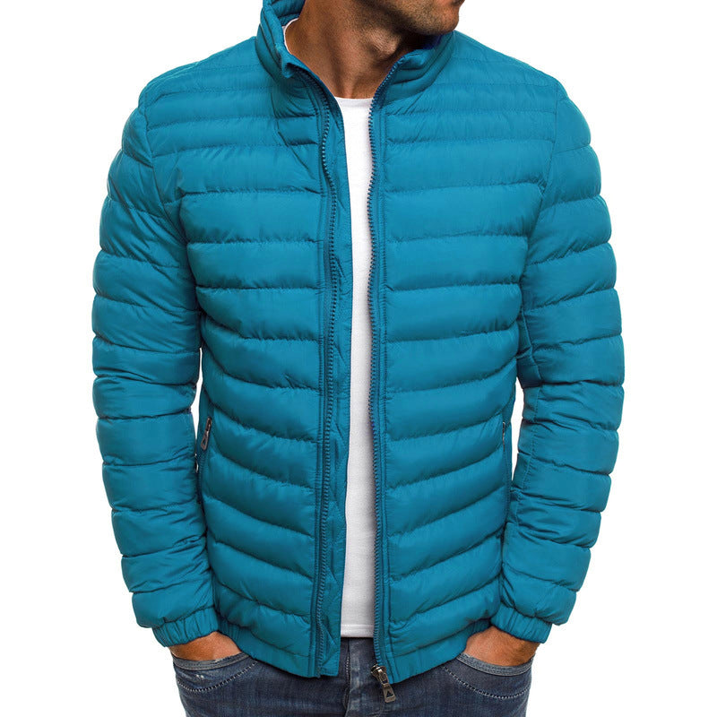 Herren Leichte Steppjacke mit hohem Kragen und elastischen Bündchen Stilzeits