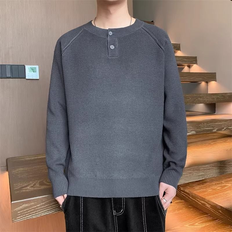 Herren Strickpullover mit umschaltbarem Kragen und hochwertiger Textur Stilzeits