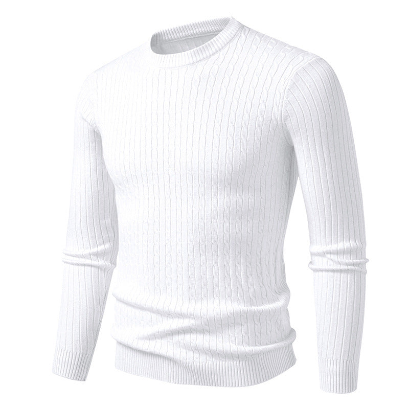 Herren Grobstrickpullover mit elegantem Zopfmuster Stilzeits