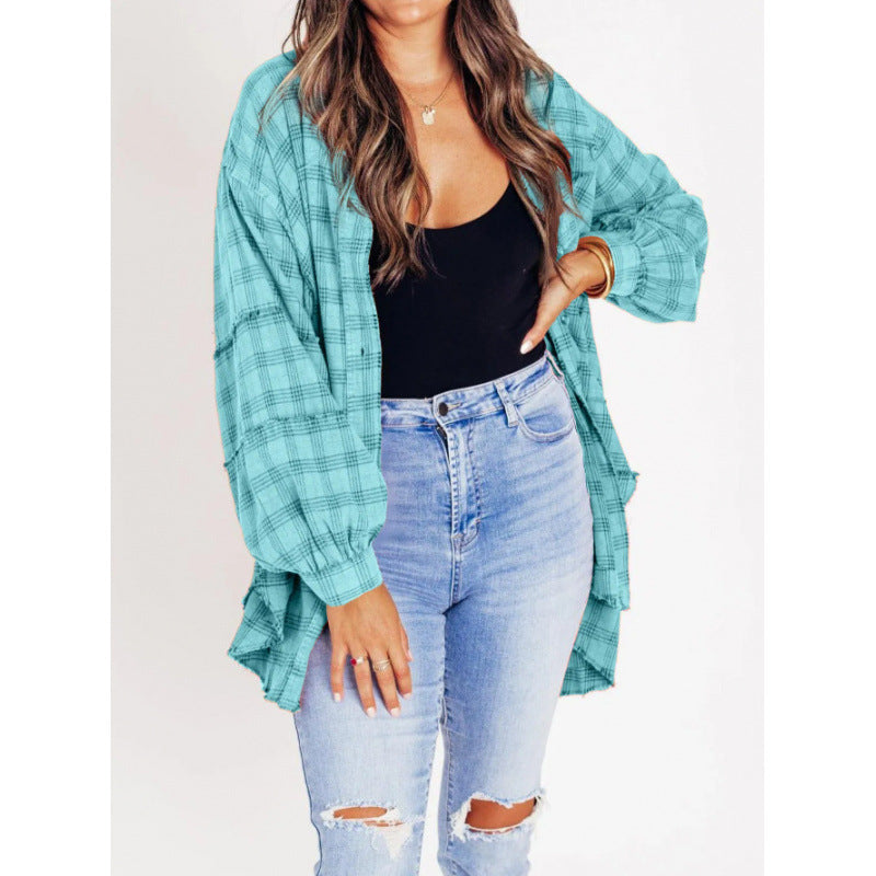 Damen lässige Karottenjacke mit weit geschnittenen Ärmeln Stilzeits