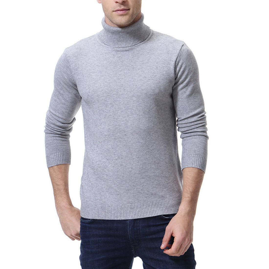 Herren Rollkragenpullover aus feiner Baumwolle Stilzeits