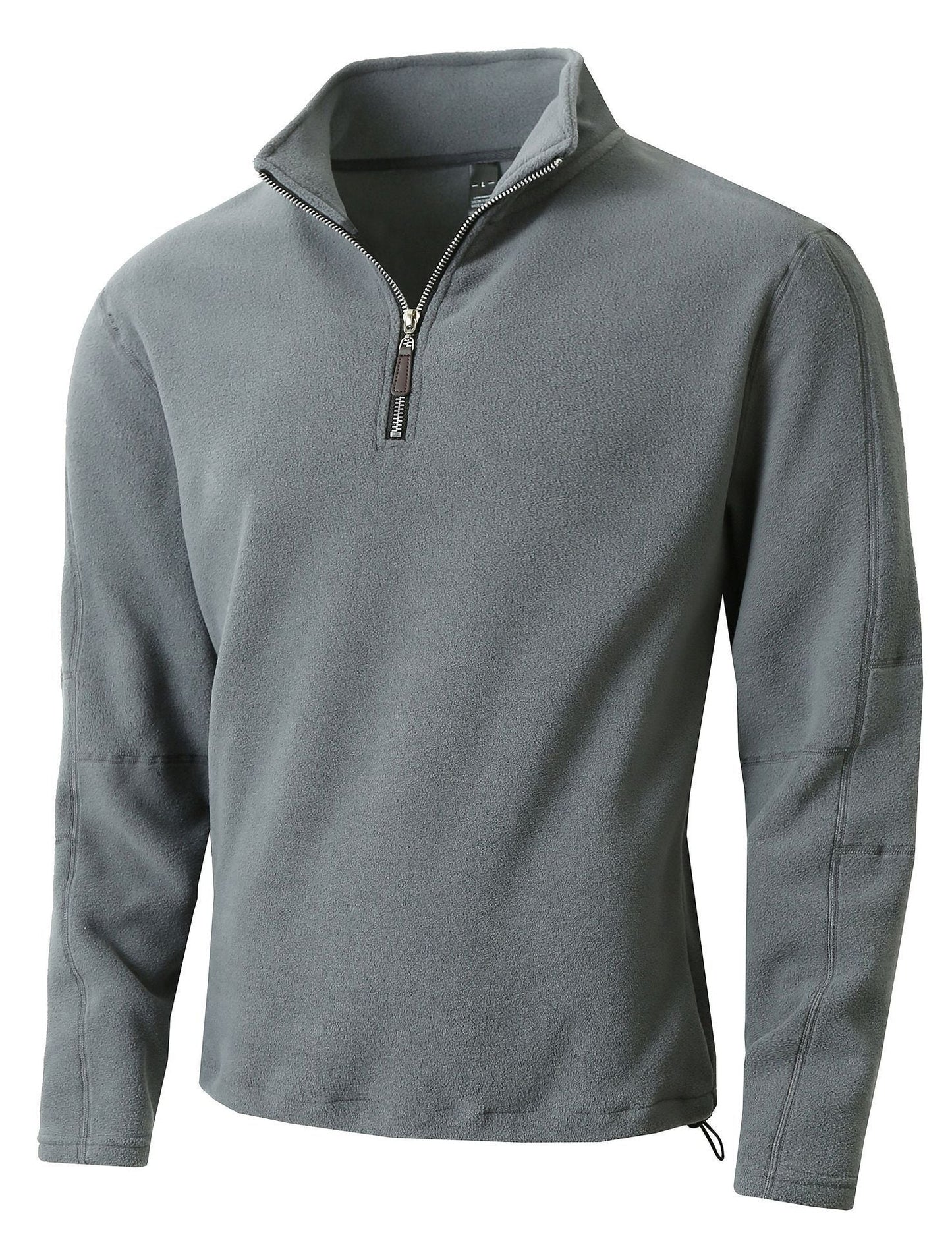 Herren Fleece-Pullover mit halblangem Reißverschluss und Stehkragen Stilzeits
