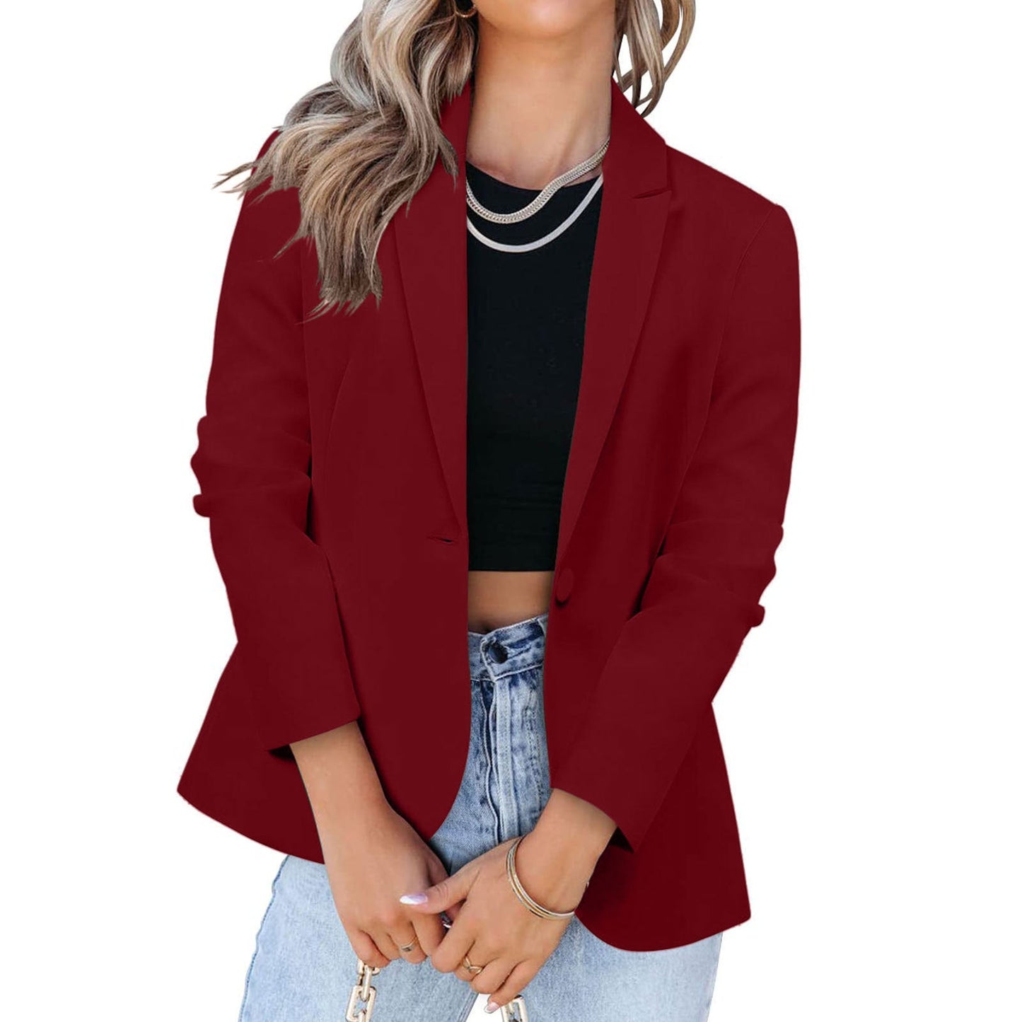 Damen Eleganter Blazer mit modernem Schnitt und praktischen Taschen Stilzeits