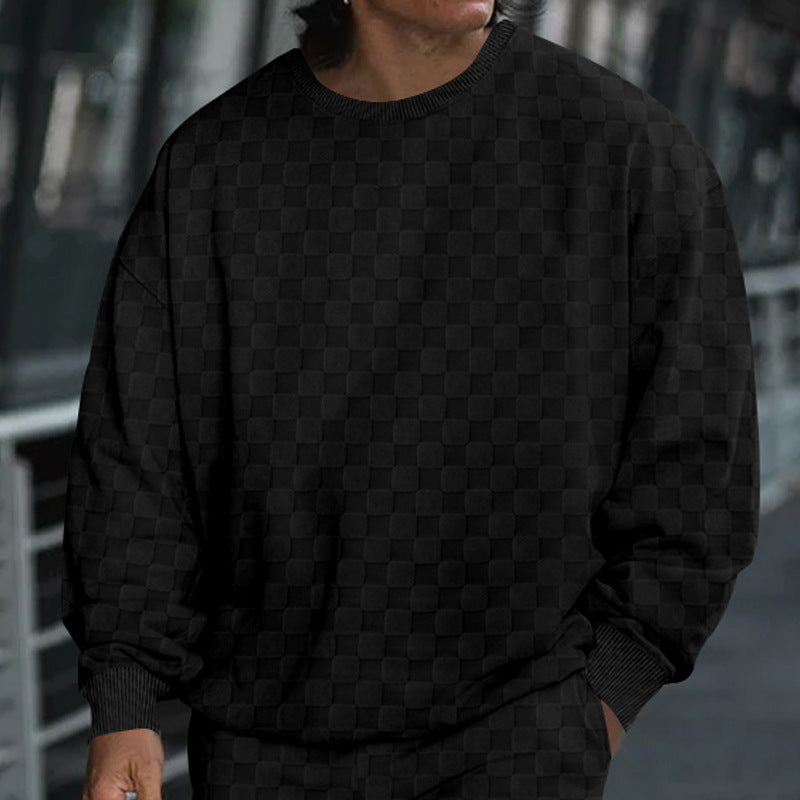 Herren Oversized Sweatshirt mit strukturiertem Muster Stilzeits