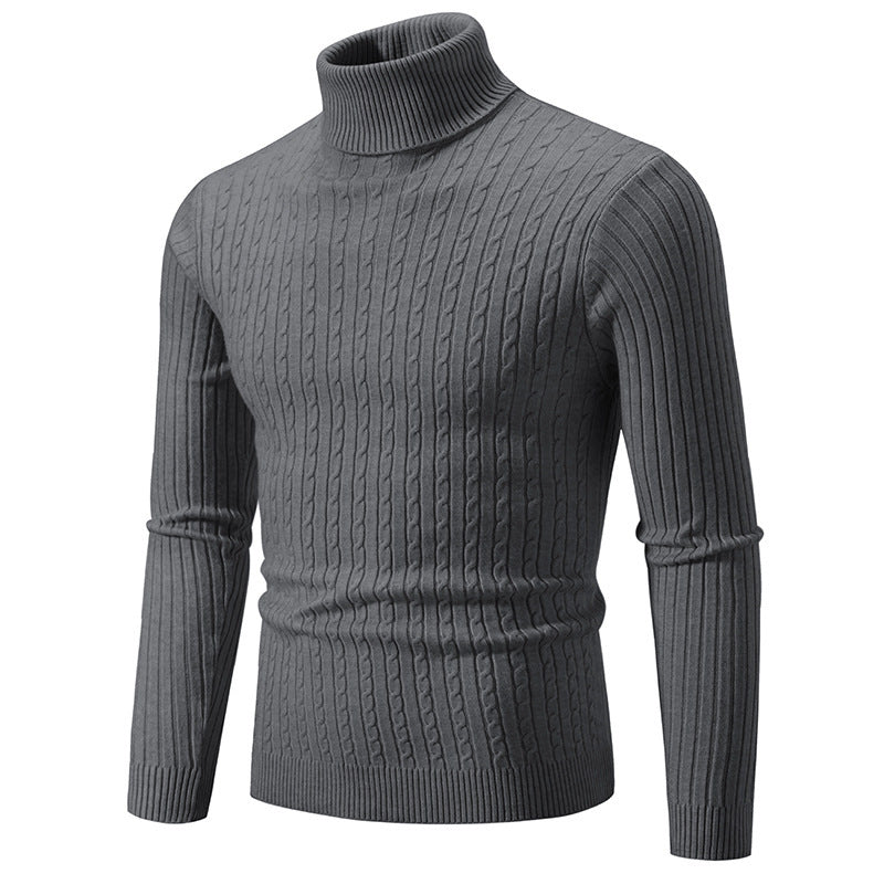 Herren stilvoller Rollkragenpullover aus feinem Strick Stilzeits