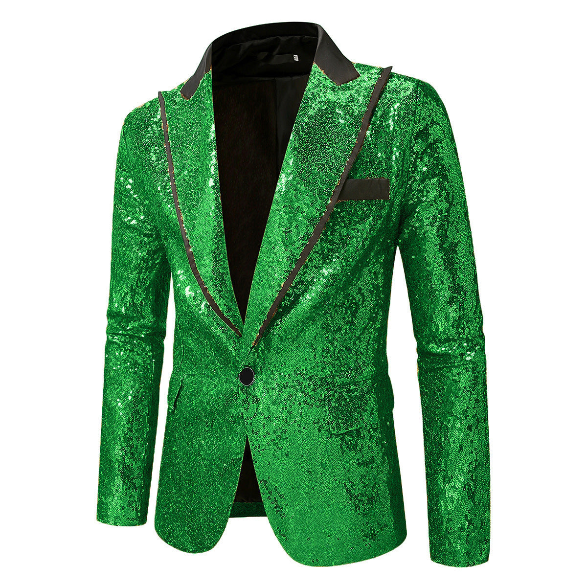 Herren Glitzernder Smokingblazer aus hochwertigem Satin Stilzeits