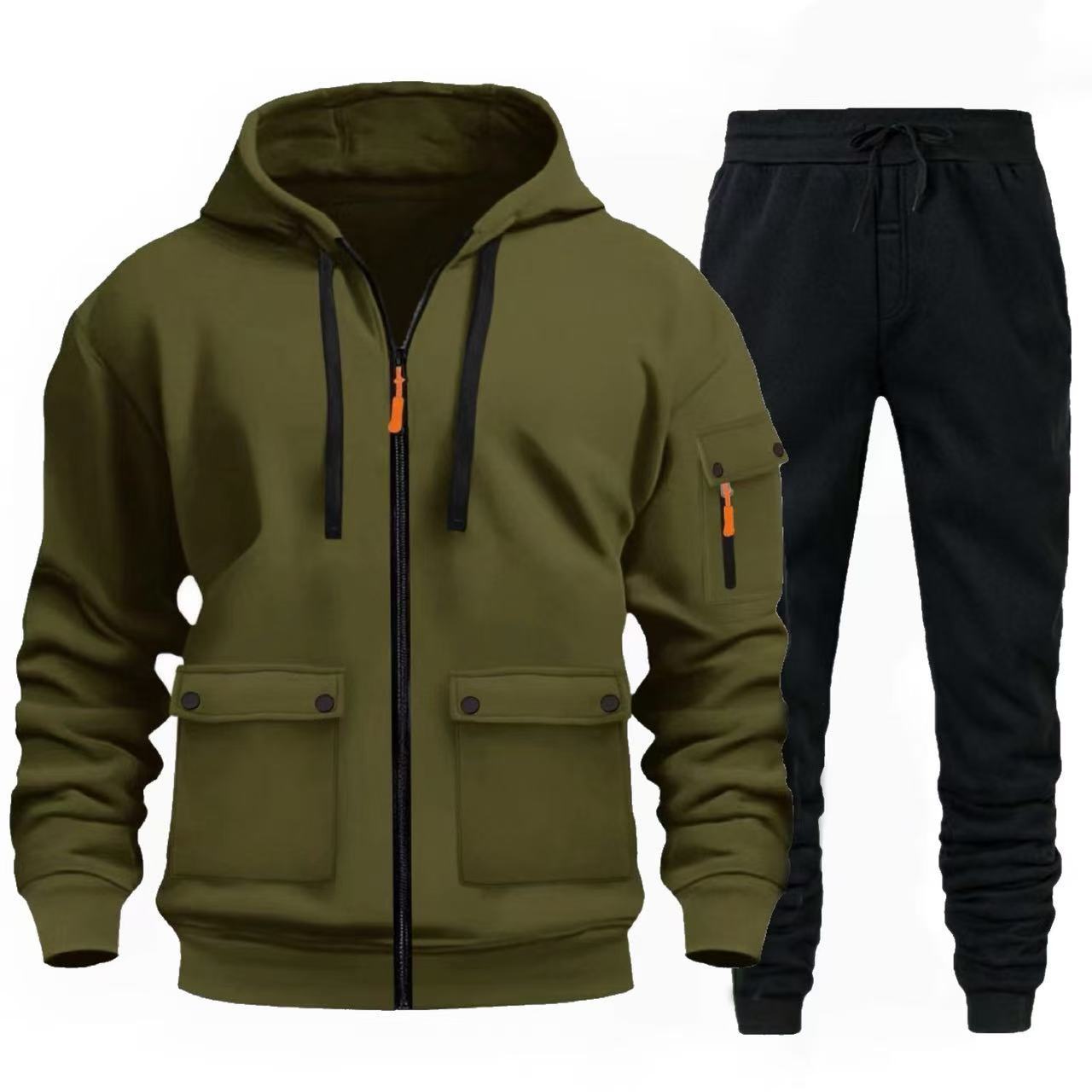 Herren sportlicher Jacke mit praktischen Taschen und Jogginghose Stilzeits