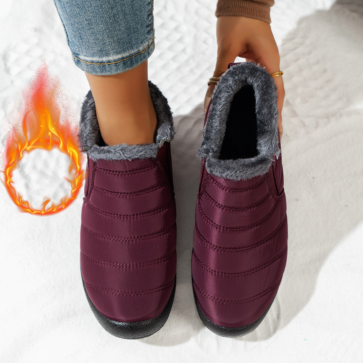 Damen Komfortable Winterboots mit kuscheligem Futter und rutschfester Sohle Stilzeits