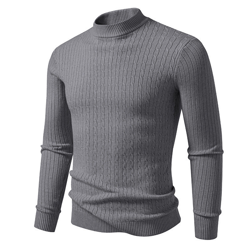 Herren Rollkragenpullover aus strukturiertem Strick Stilzeits