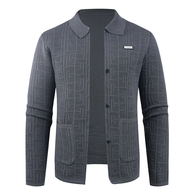 Herren modische Strickjacke mit einzigartigem Muster Stilzeits