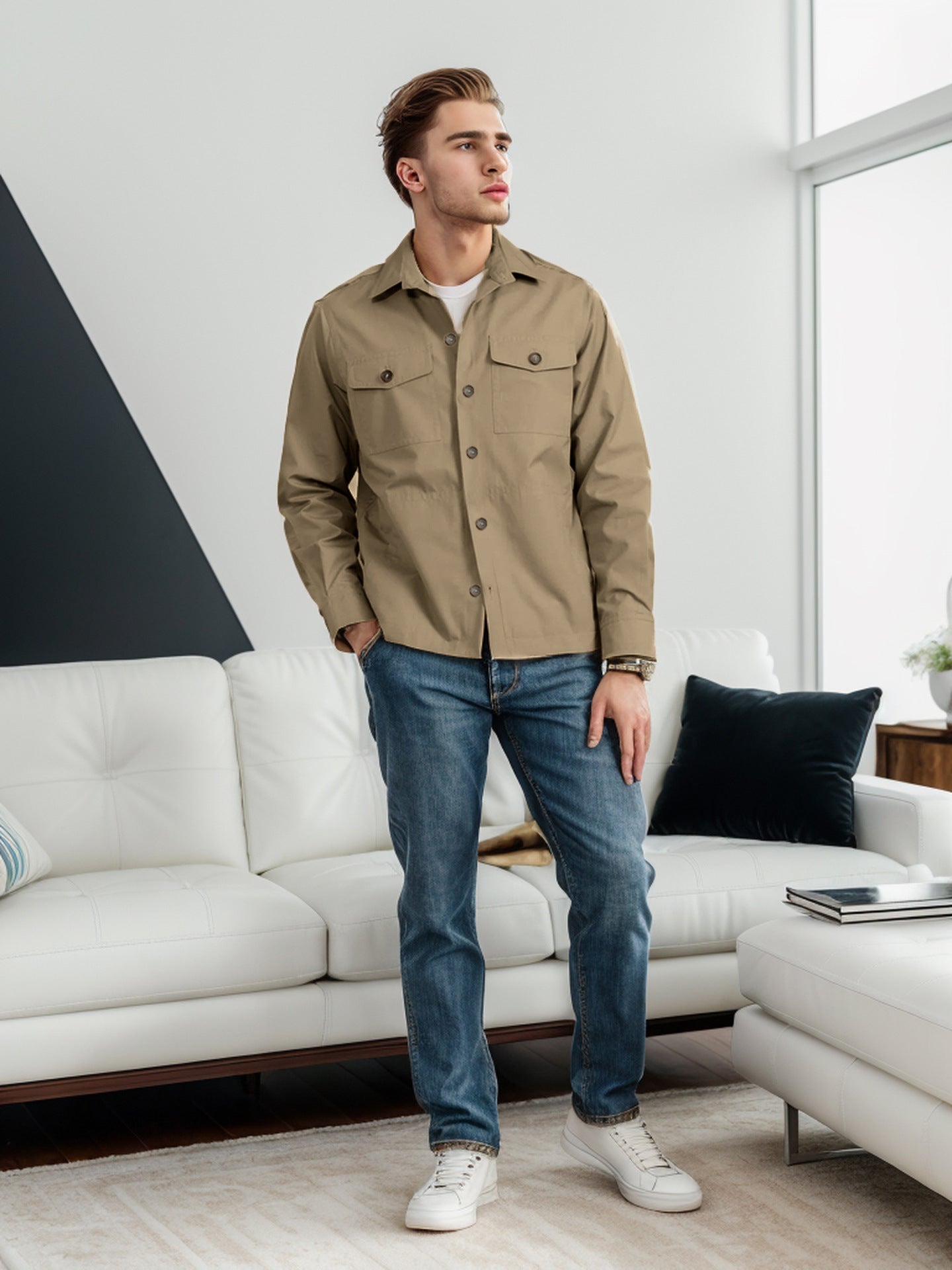 Herren lässige Utility-Jacke Stilzeits