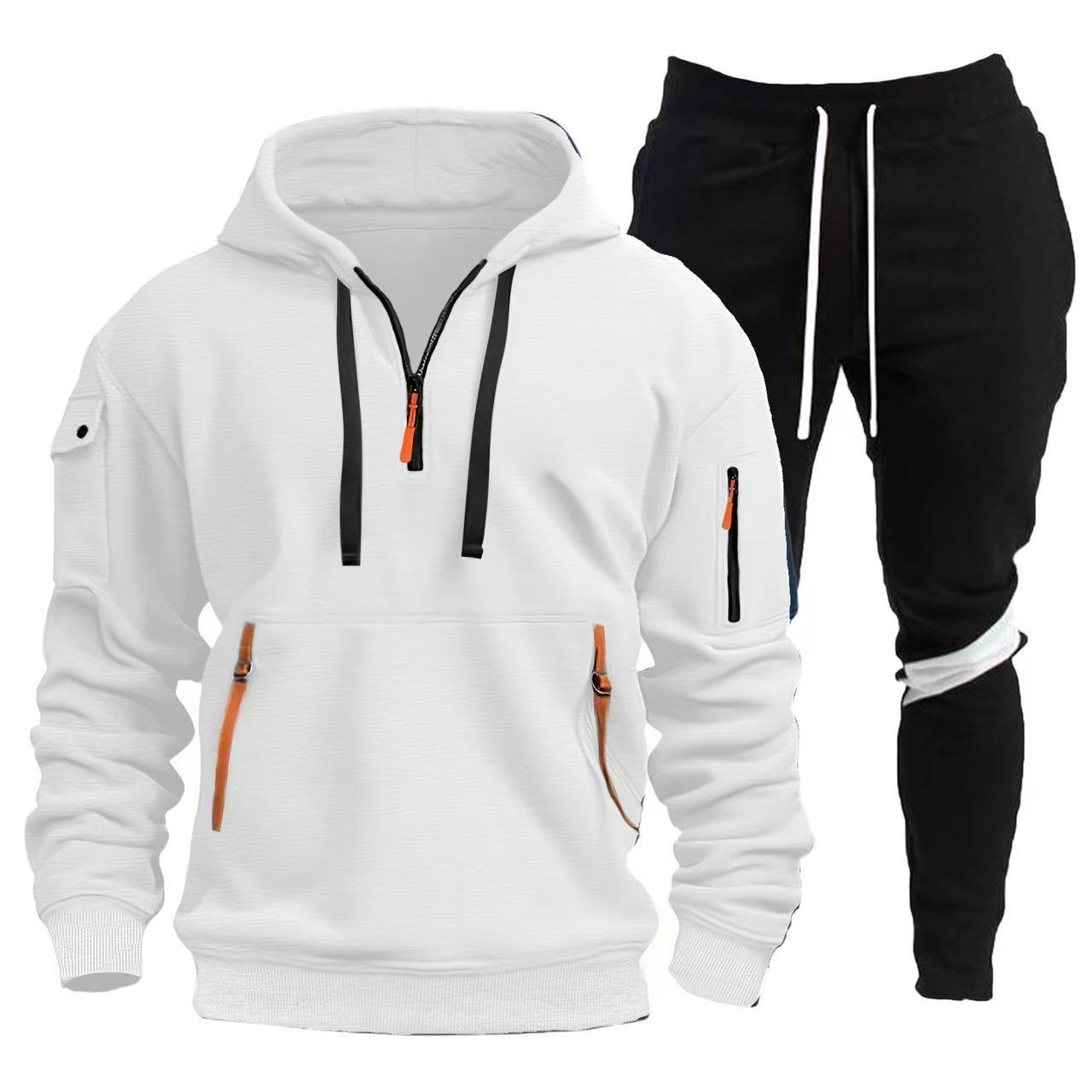 Herren Sportliche Hoodie- und Jogginghosen Kombination Stilzeits