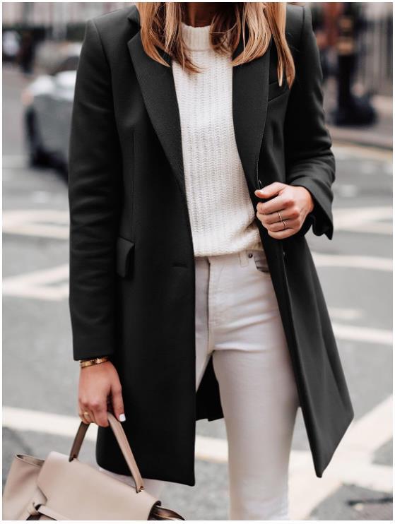 Damen eleganter taillierter Übergangsblazer Stilzeits