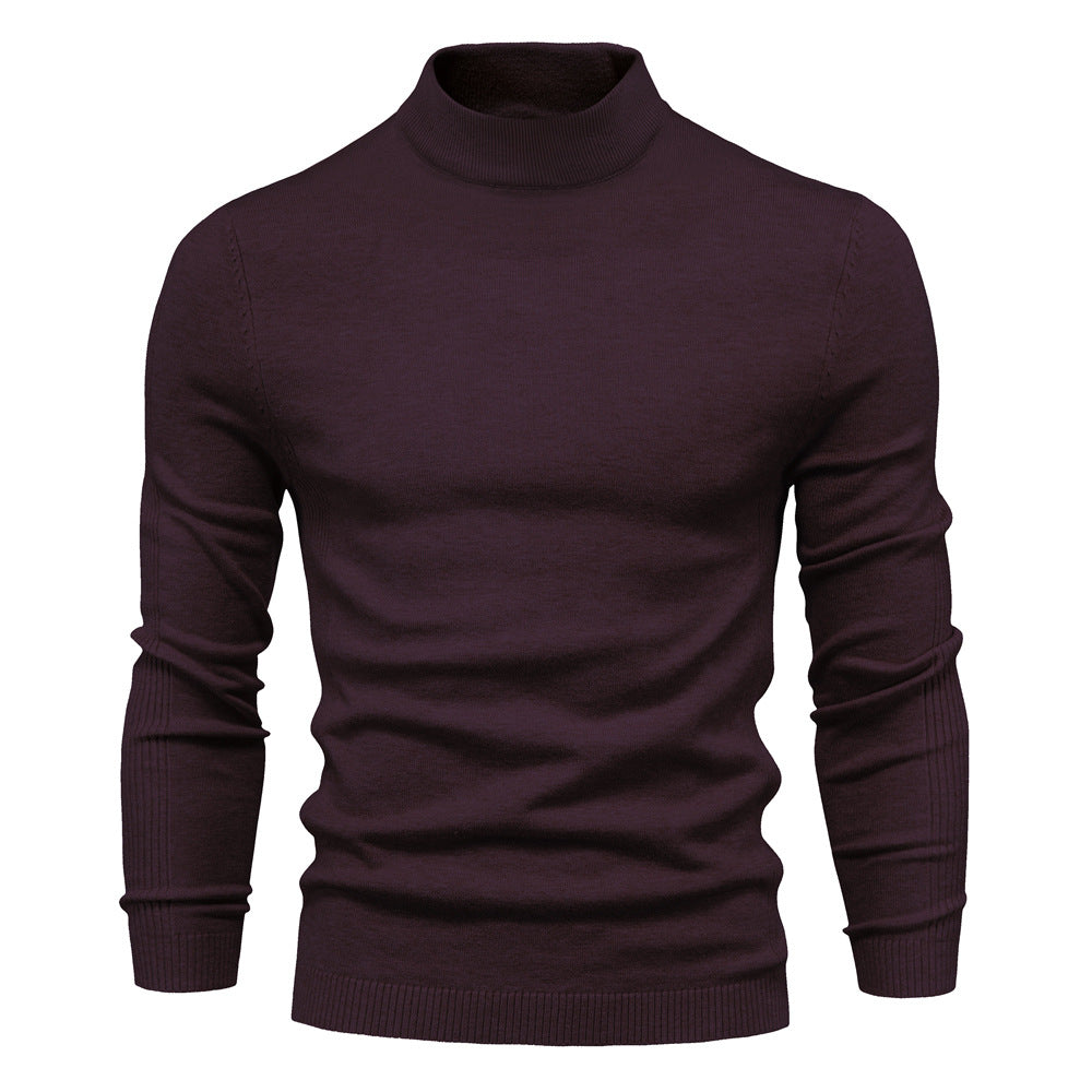 Herren komfortabler Rollkragenpullover aus weichem Strick Stilzeits