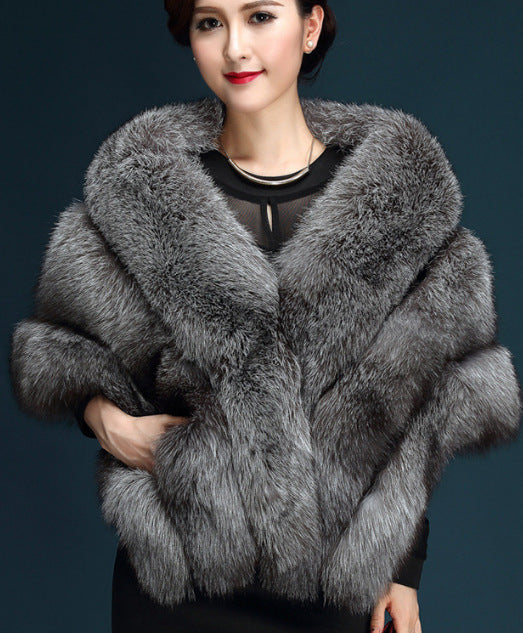 Damen Elegante Kunstpelz-Stola mit voluminösem Schnitt Stilzeits
