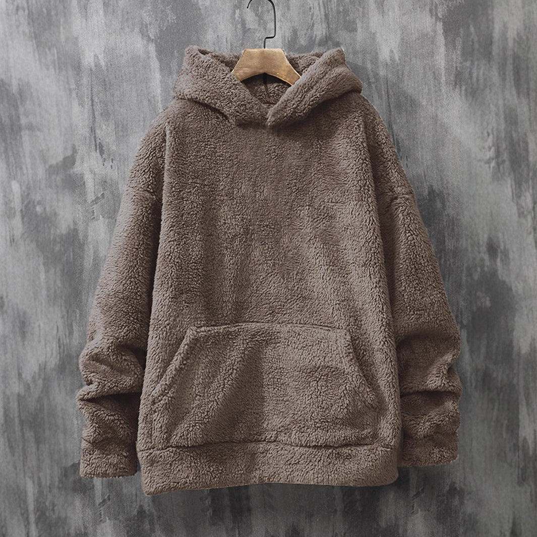 Damen Kuscheliger Fleece-Pullover mit Kapuze und praktischen Taschen Stilzeits