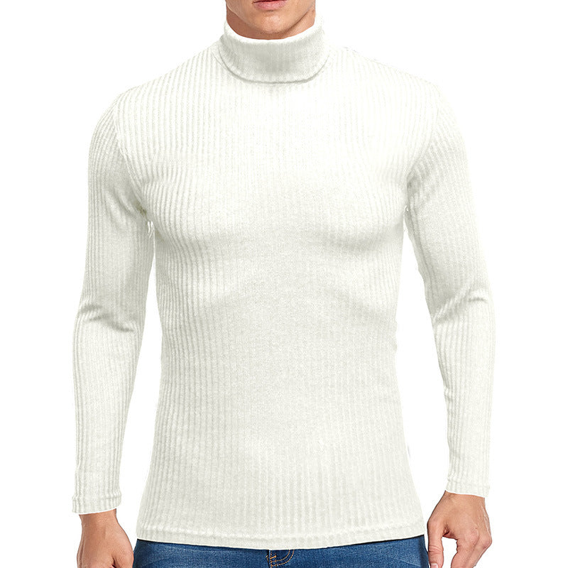 Herren feiner Rollkragenpullover aus strukturiertem Strick Stilzeits