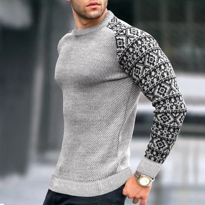 Herren Strickpullover mit grafischem Muster Stilzeits