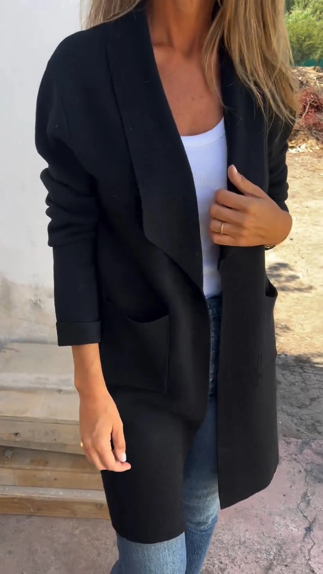 Damen eleganter Cardigan mit weichem Material und lässigem Schnitt Stilzeits