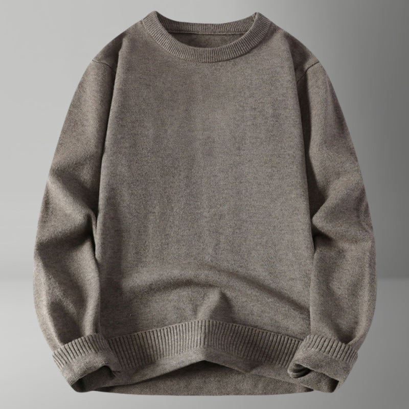 Damen bequemer und eleganter Rundhalsausschnitt Pullover Stilzeits