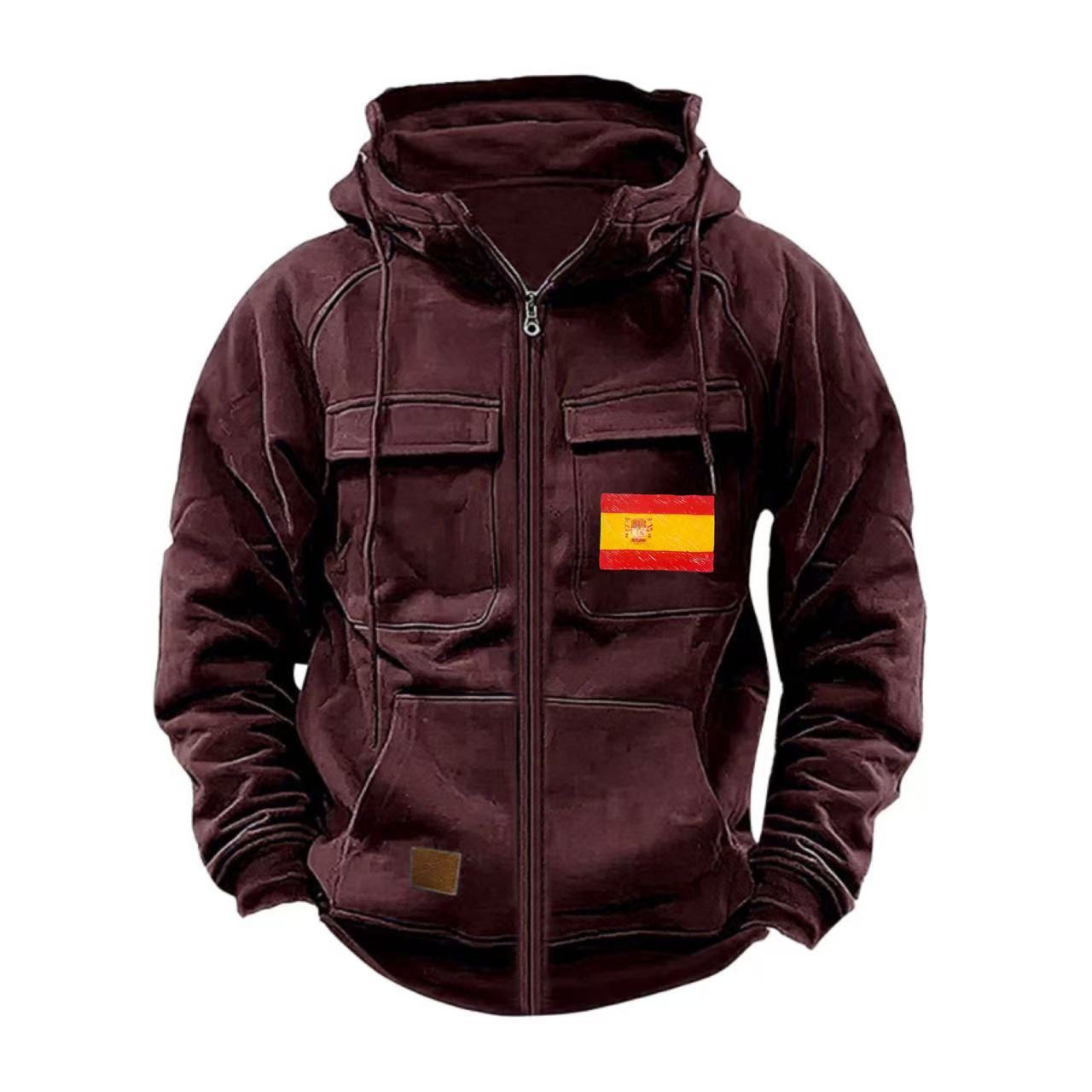 Herren funktionale Jacke mit mehreren Taschen Stilzeits