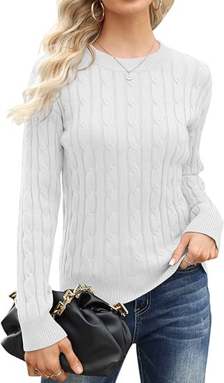Damen klassischer Strickpullover mit Zopfdesign Stilzeits