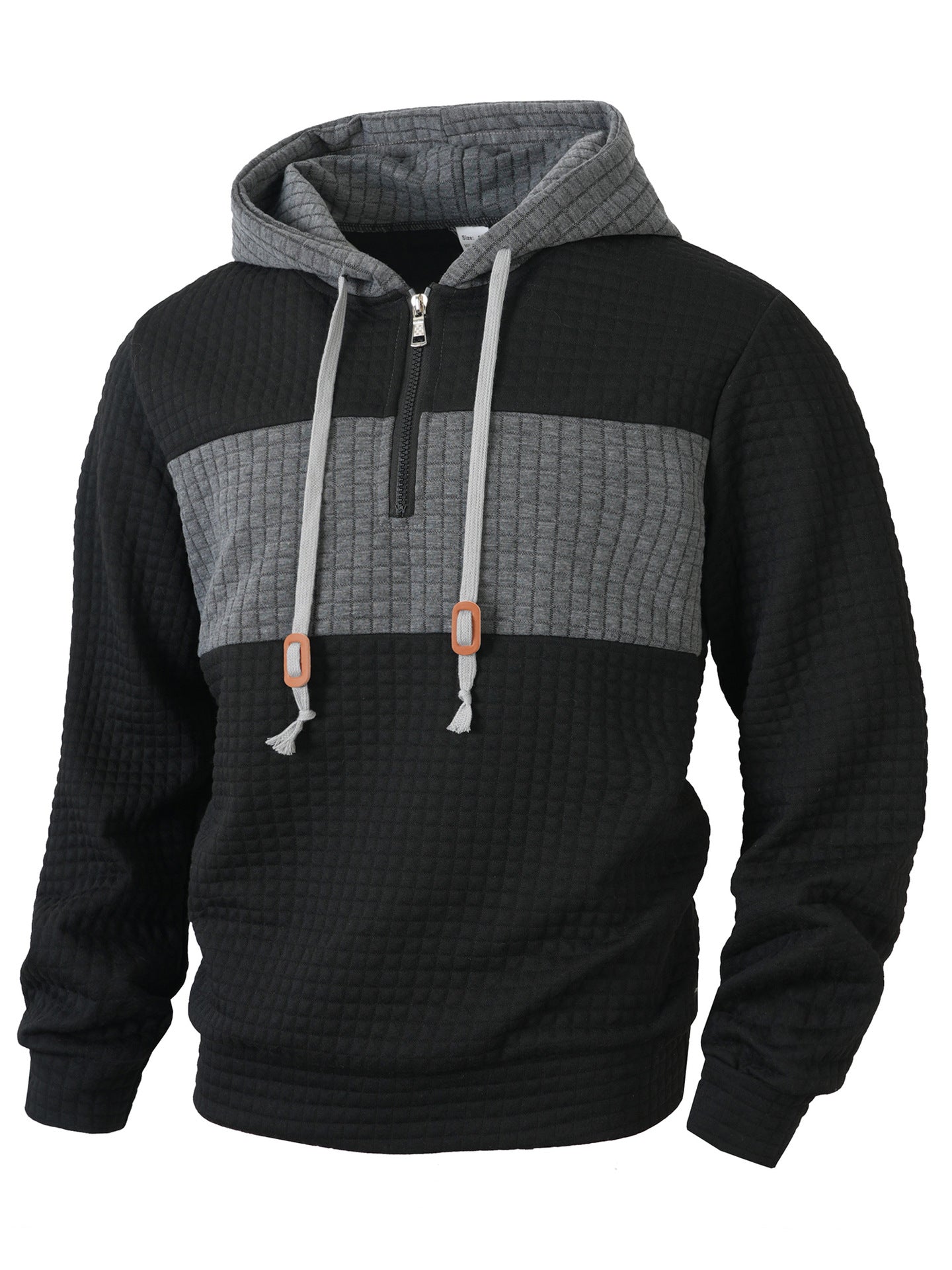 Herren Hoodie mit 1/4-Reißverschluss und strukturiertem Design Stilzeits