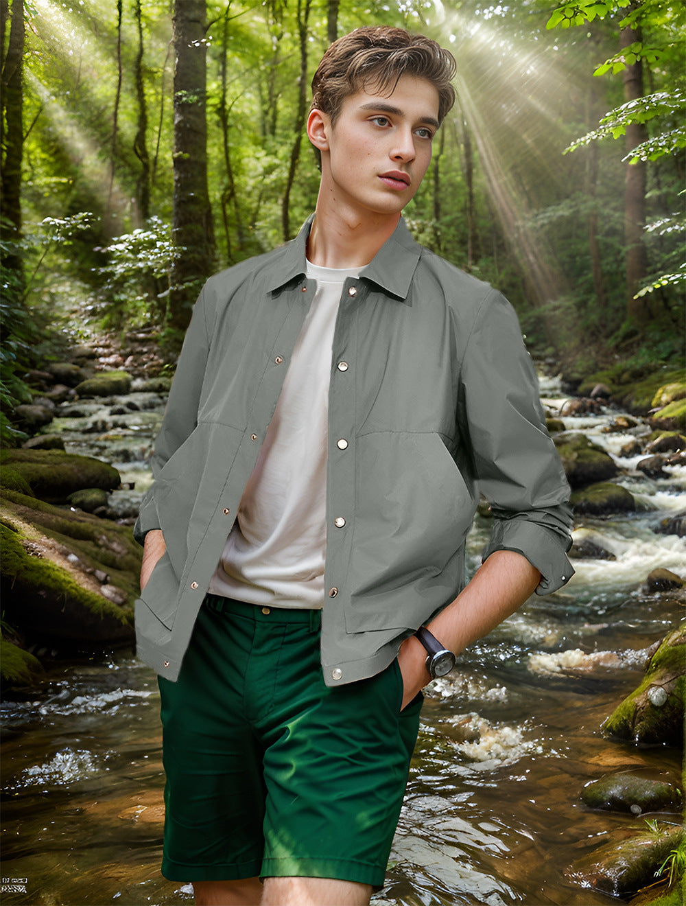 Herren leichte und stylische Übergangsjacke Stilzeits