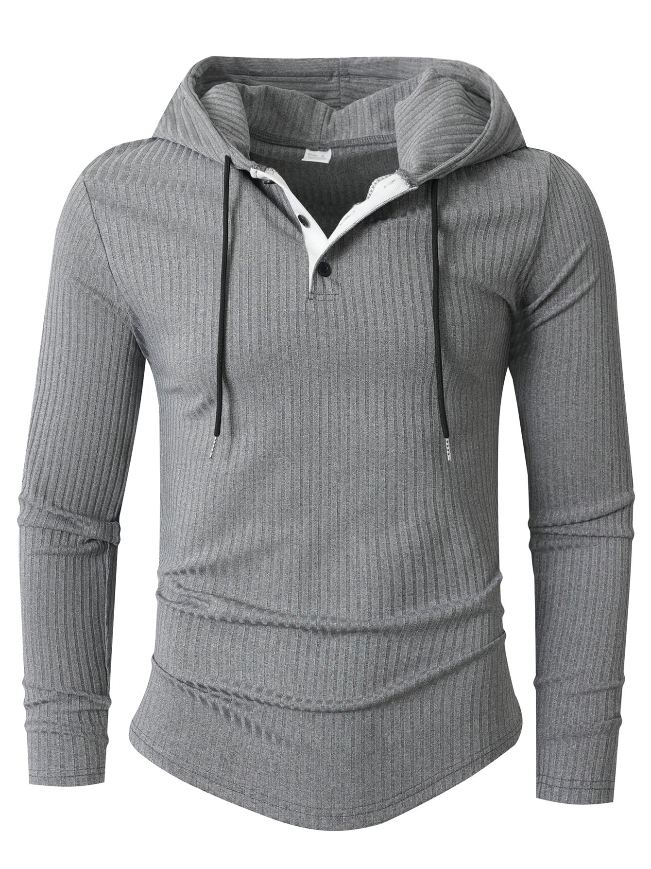 Herren Sportlicher Langarm-Hoodie mit strukturierter Oberfläche Stilzeits