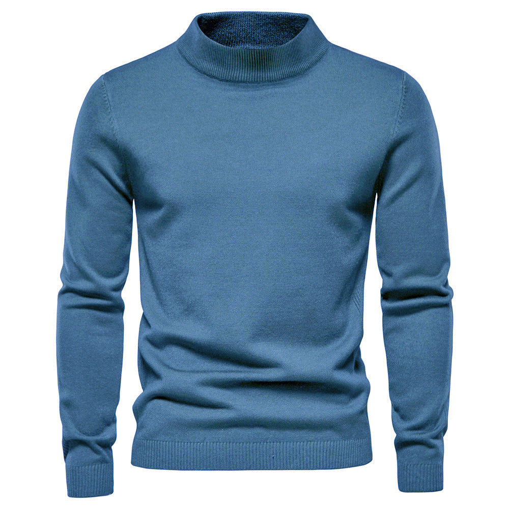 Herren eleganter Rollkragenpullover aus feiner Wolle Stilzeits