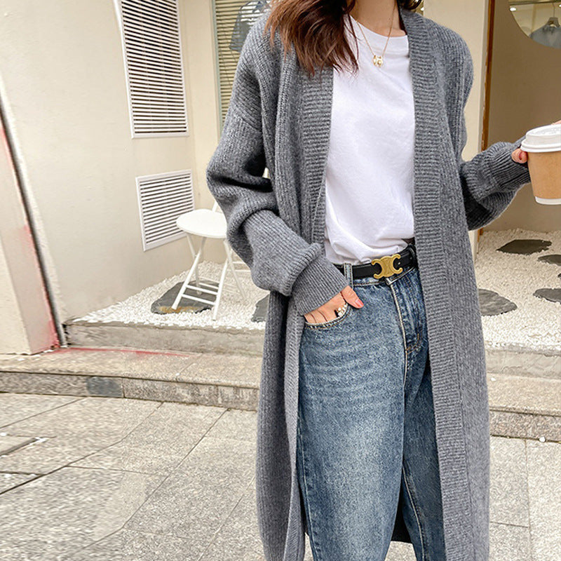 Damen Strickcardigan mit lässigem Schnitt und praktischen Taschen Stilzeits