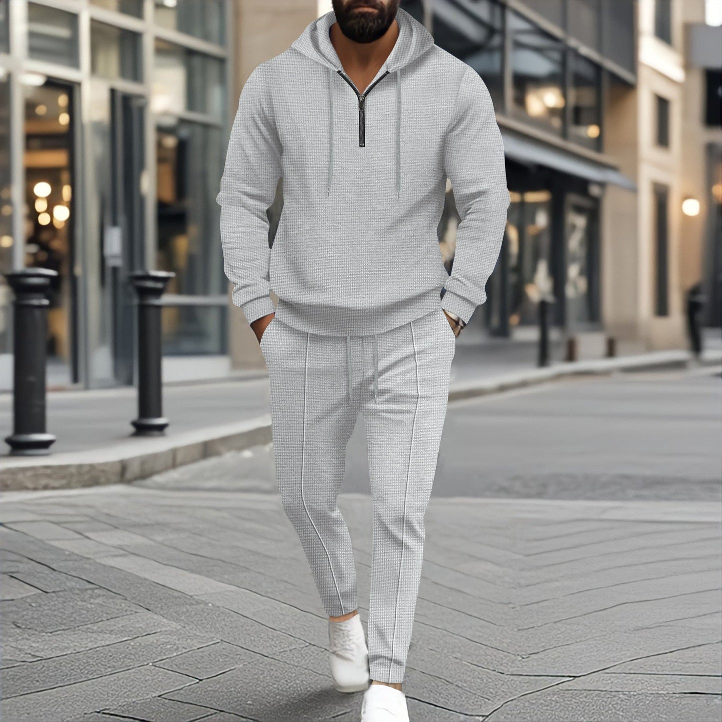 Herren lässiger Hoodie und Jogginghose Set Stilzeits