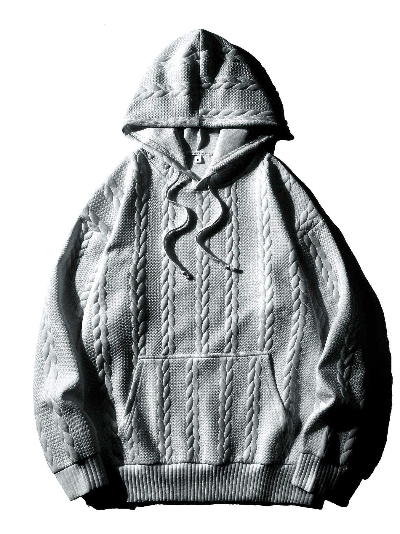 Herren Kapuzenpullover mit strukturiertem Muster Stilzeits