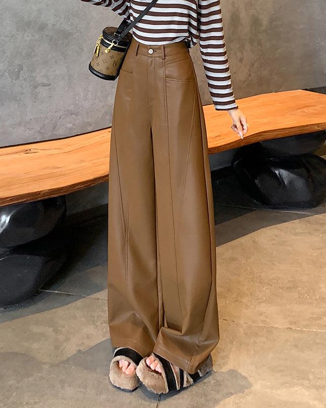 Violette elegante weite Hose