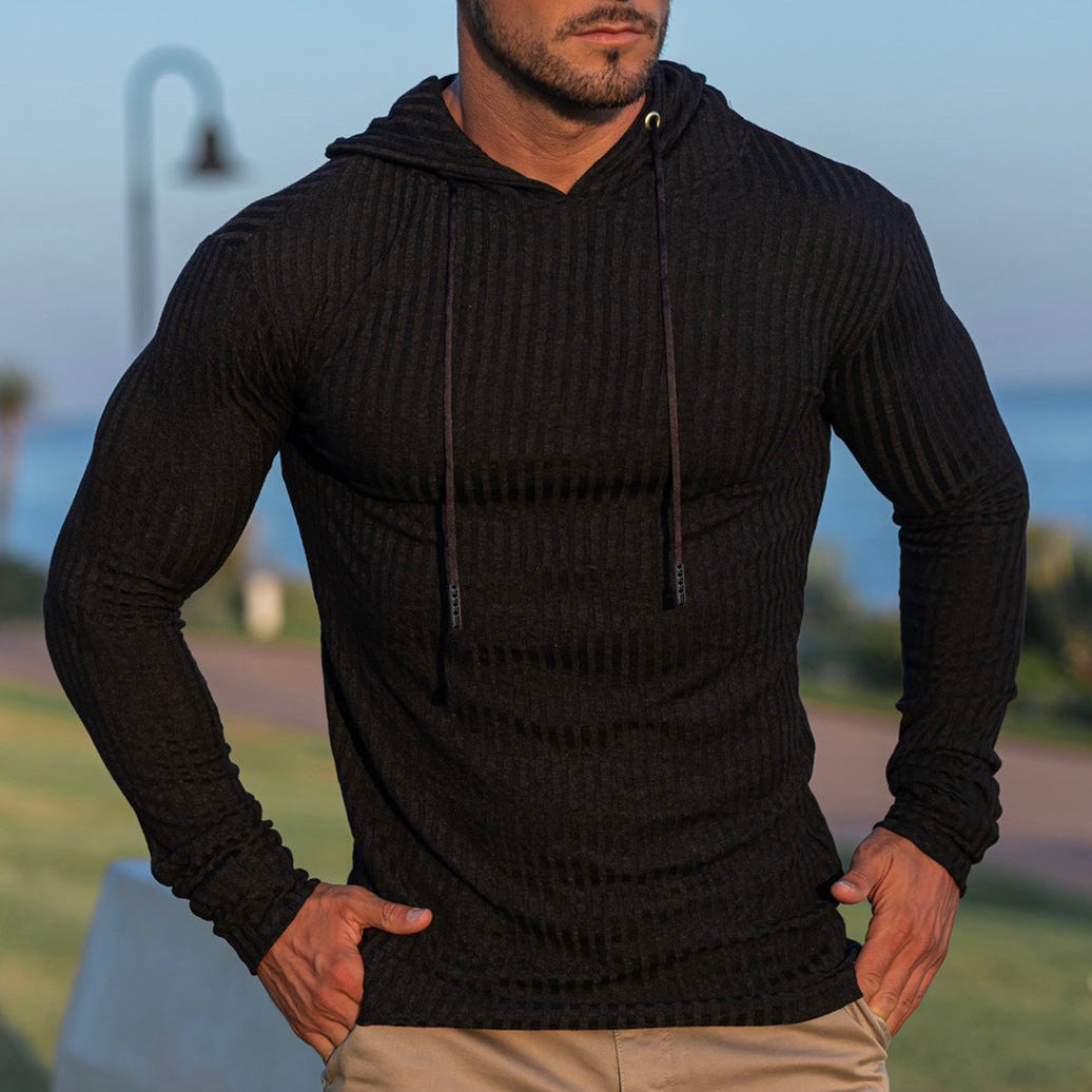 Herren Kapuzenpullover mit trendigem Rippdesign Stilzeits