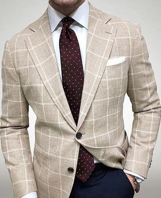 Herren eleganter Leinenblazer mit schmalem Schnitt Stilzeits