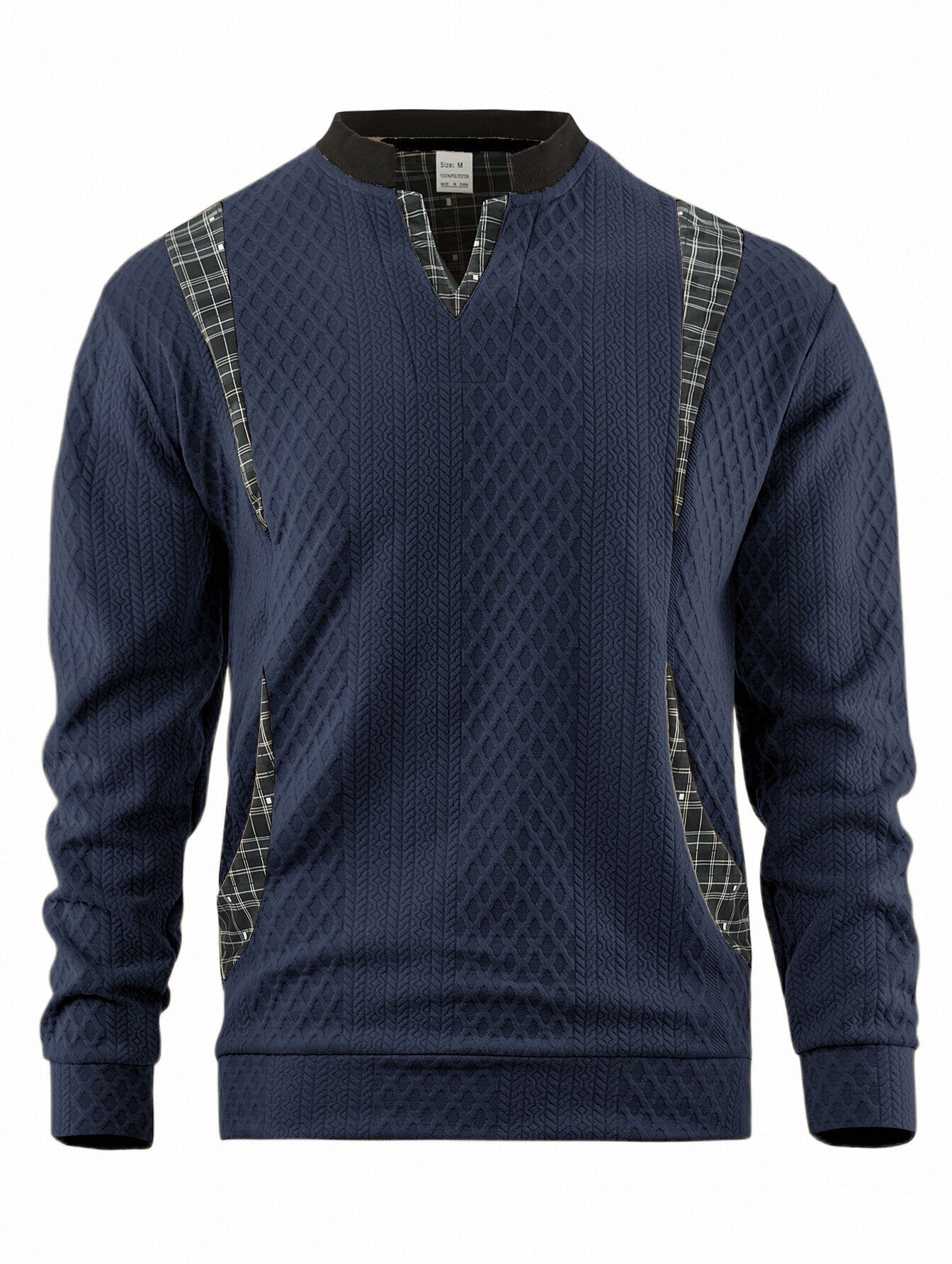 Herren Strickpullover mit modischen Karoelementen Stilzeits