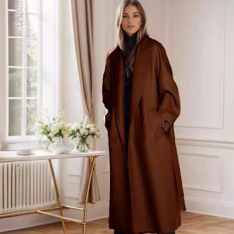 Damen eleganter Duster-Mantel mit geräumigen Taschen und modernem Schnitt Stilzeits