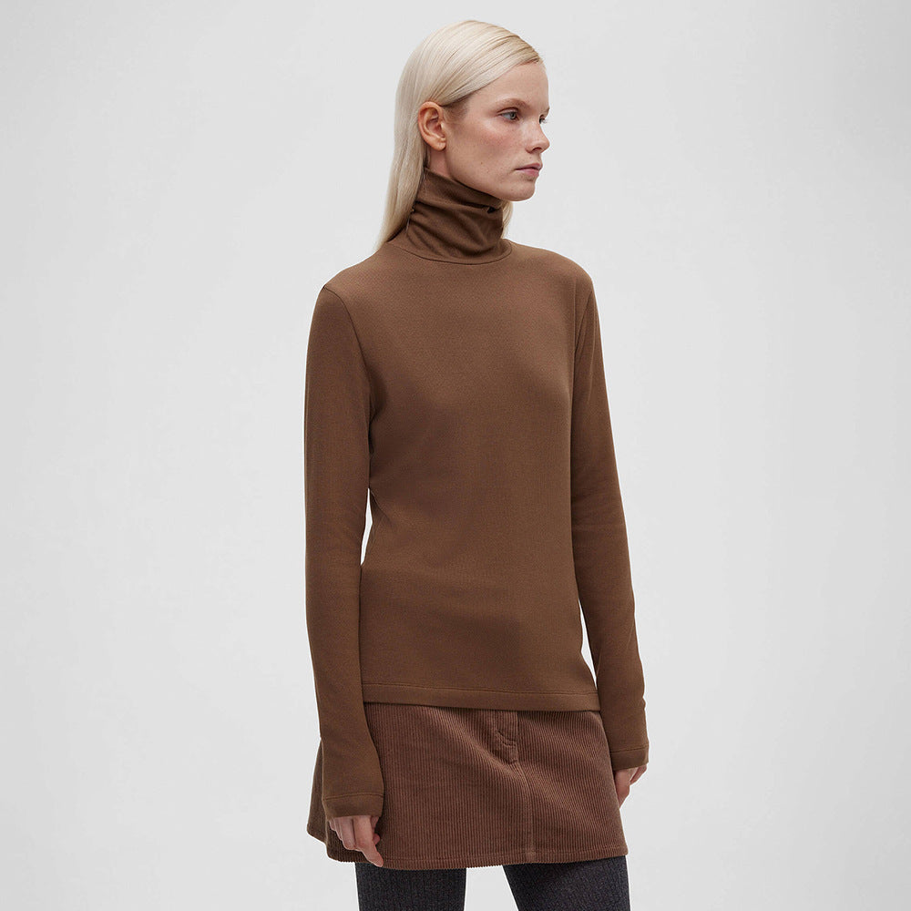 Damen langärmliges Rollkragenoberteil Stilzeits