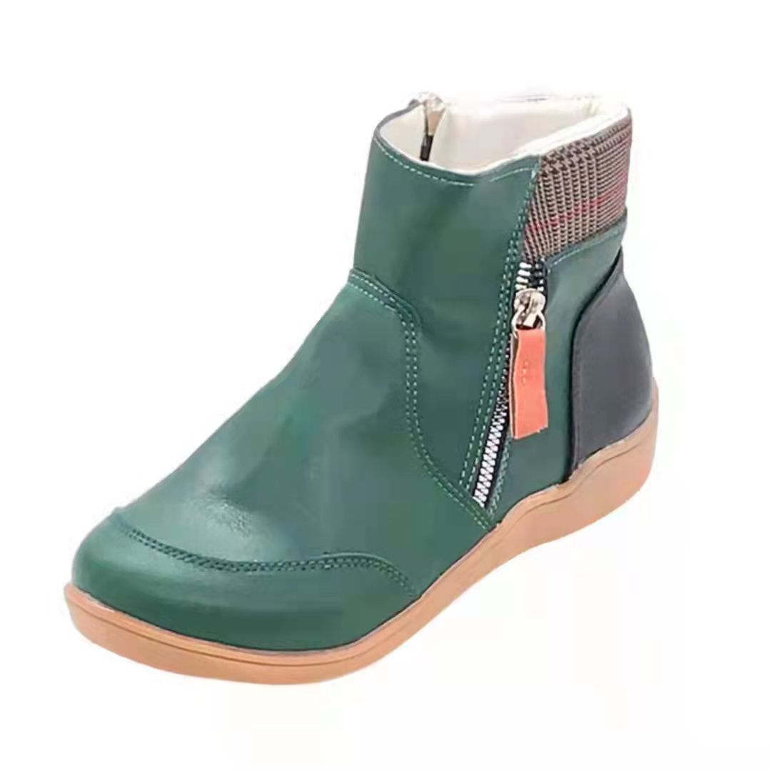 Damen Komfortable Stiefeletten mit modischem Reißverschluss und ergonomischer Sohle Stilzeits