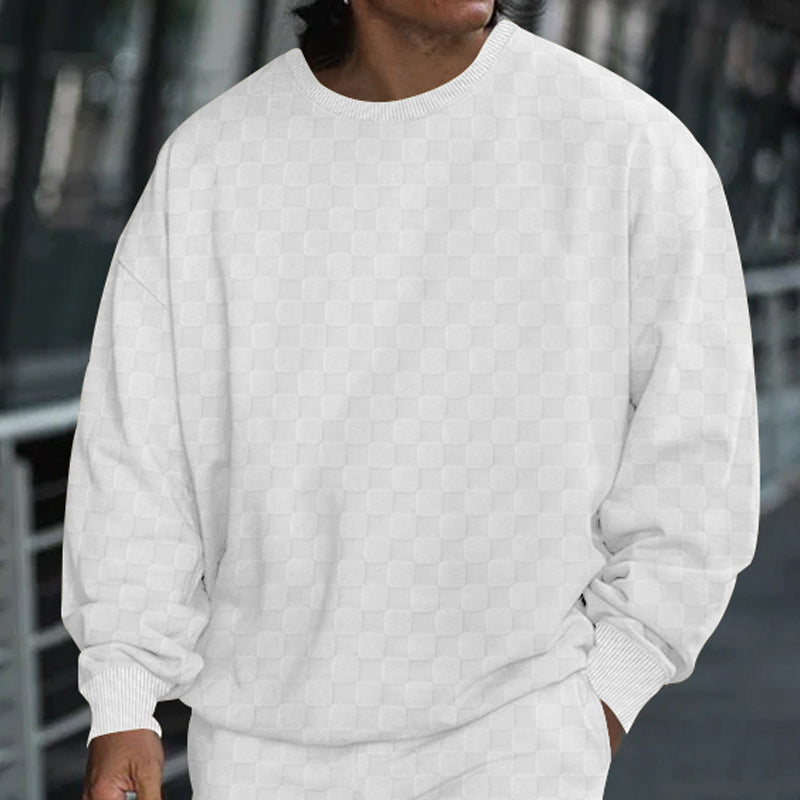 Herren Oversized Sweatshirt mit strukturiertem Muster Stilzeits