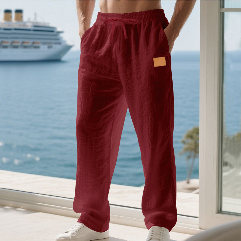 Herren Bequeme und luftige Sommerhose aus leichtem Leinenmaterial Stilzeits