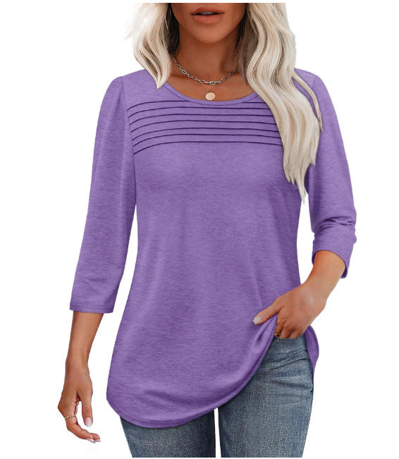 Damen Elegant geschnittenes Oberteil mit gerafften Details Stilzeits