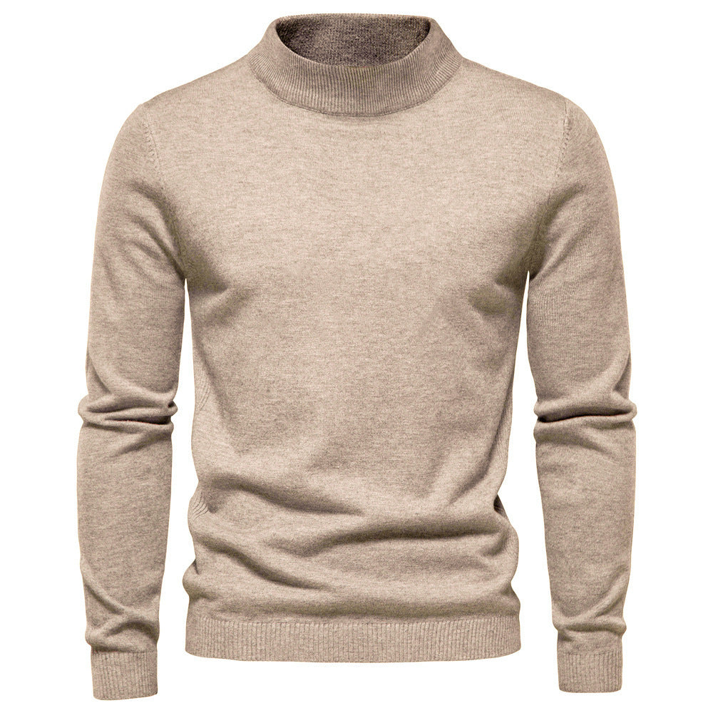 Herren eleganter Rollkragenpullover aus feiner Wolle Stilzeits