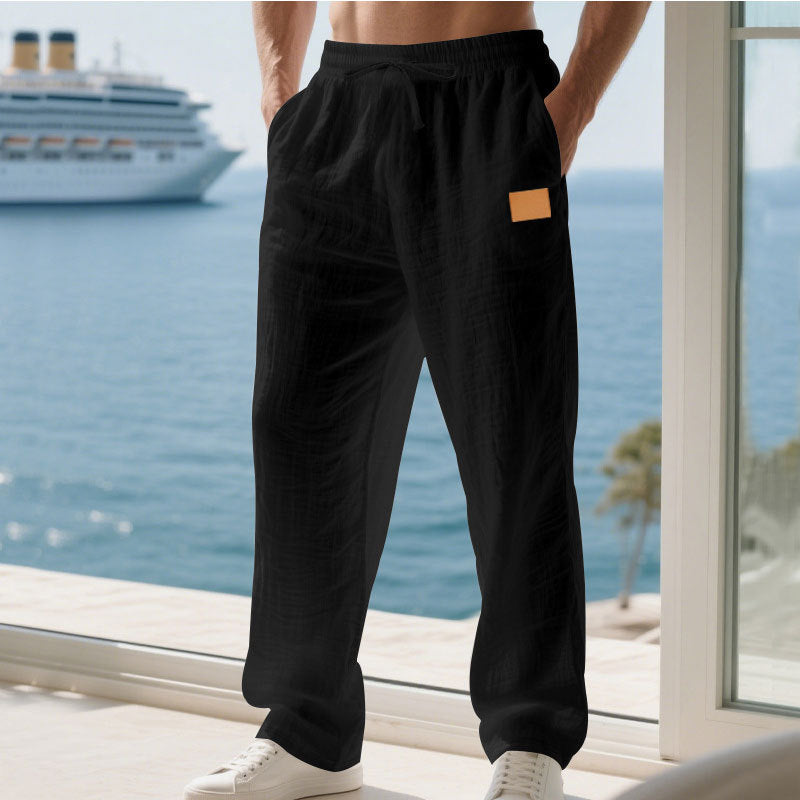 Herren Bequeme und luftige Sommerhose aus leichtem Leinenmaterial Stilzeits