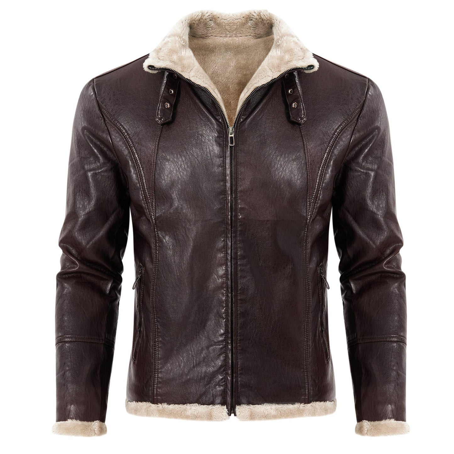 Herren elegante jacke mit Kuschelkragen Stilzeits