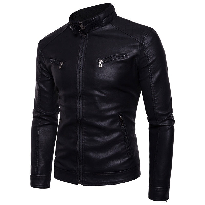 Herren elegante und bequeme jacke mit asymmetrischem Reißverschluss Stilzeits