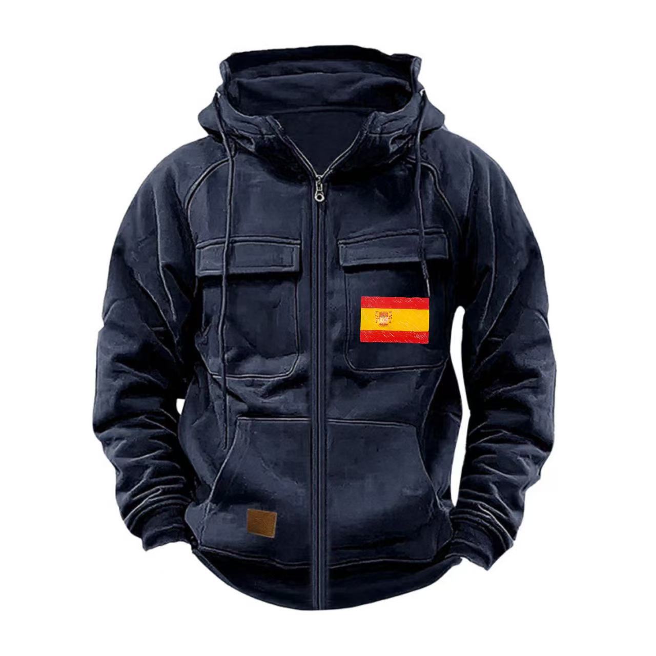 Herren funktionale Jacke mit mehreren Taschen Stilzeits