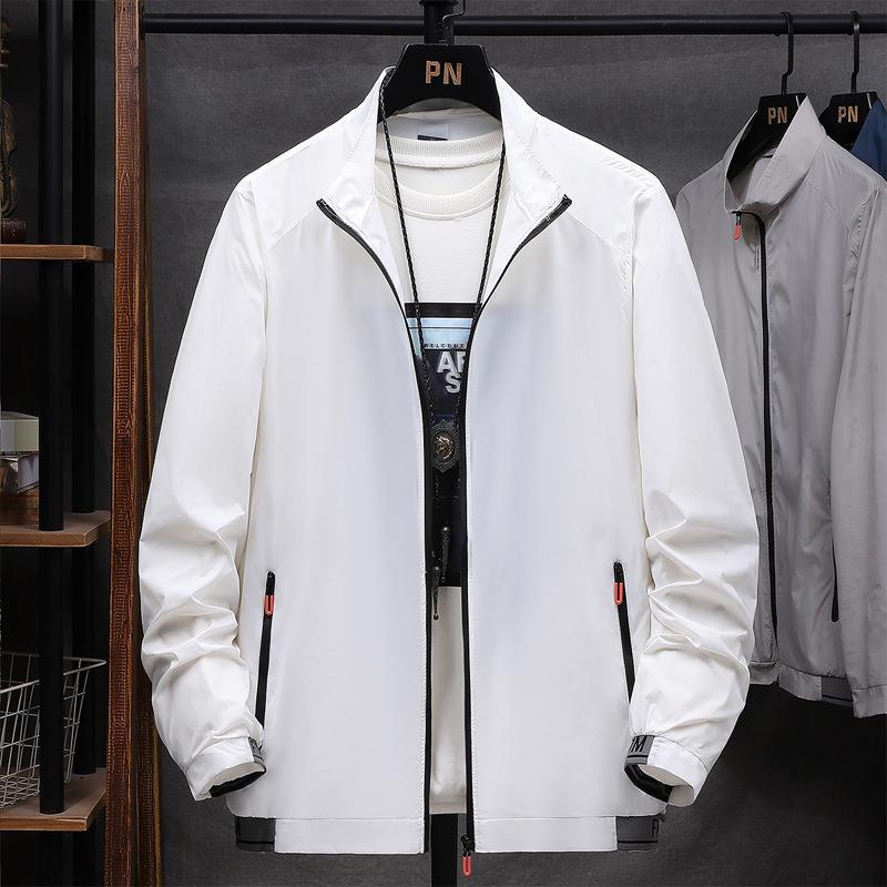 Herren leichte wasserabweisende Übergangsjacke mit praktischen Reißverschluss-Taschen Stilzeits
